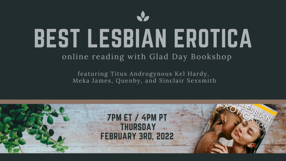Glad Day Bookshop + Best Lesbian Erotica of the Year Volume 6 Reading